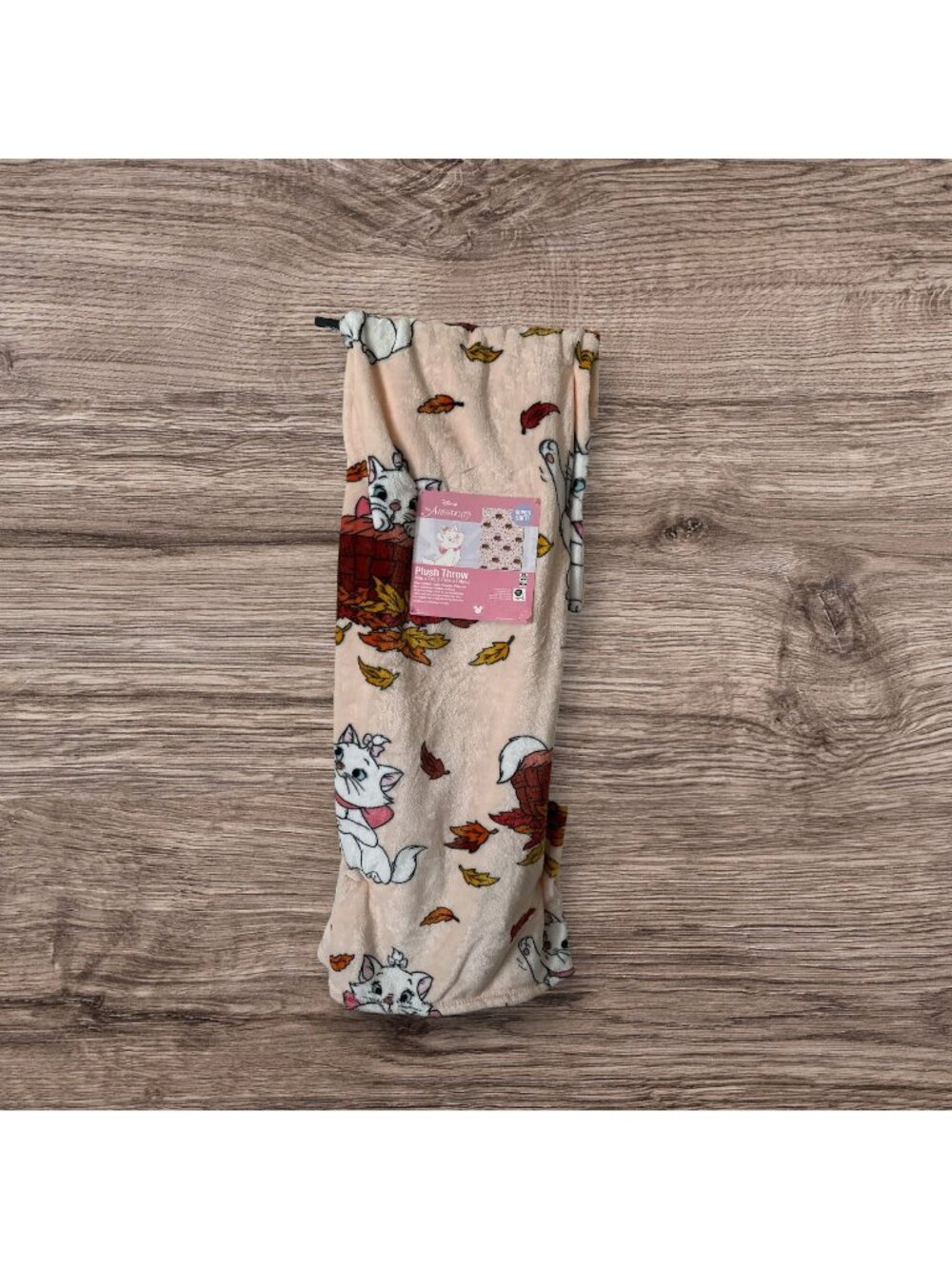 Disney The Aristocats Marie Fall Leaves Plush Throw 50"x70" Super Soft Blanket